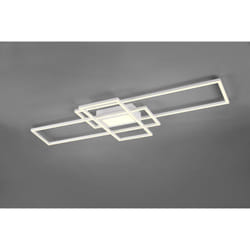 Plafonnier irvine led 3 rectangles blanc avec lumiÈre centrale avec tÉlÉcommande multifonctions rÉglage de l'intensitÉ lumineuse et de la tempÉrature