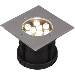 Trio - Spot carré au sol Belaja Nickel mat IP65