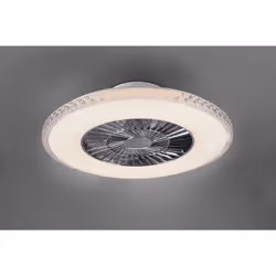 HARSTAD VENTILATEUR ET PLAFONNIER DIFFUSEUR SATINÉ ET EFFET CRISTAL AVEC TÉLÉCOMMANDE MULTIFONCTIONS RÉGLAGE DE L'INTENSITÉ E ...