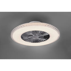 Ventilateur et plafonnier harstad diffuseur satinÉ et effet cristal avec tÉlÉcommande multifonctions rÉglage de l'intensitÉ et de la tempÉrature de