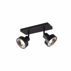 TRIO Leon, Spot d'éclairage de surface, GU10, 2 ampoule(s), 230 V, Noir