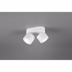 Plafonnier 2 Spot Led L18 cm Taurus Blanc Trio Lighting Ce produit est un plafonnier équipé de deux spots LED, d'une longueur ...