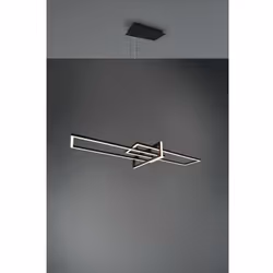 Suspension Salinas 3 Rectangles Led 34w Noir L110 cm Dimmable Trio Lighting