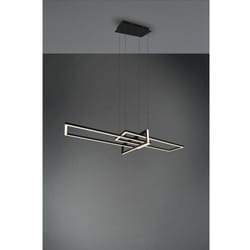 Suspension Salinas 3 Rectangles Led 34w Noir L110 cm Dimmable Trio Lighting