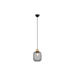 Suspension Led métal et bois culot E27 Trio Calimero