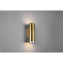 Trio - lighting marley wall sconce cylinder metal antique brass bi-emission h. 18cm 212400204