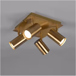 Trio Lighting - Marley Spot 4 Spots GU10 Laiton Vieilli 24x24 cm