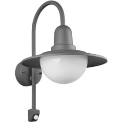 Luminaires de jardin, Applique murale outdoor avec détecteur Norman Gris en Metal, trio