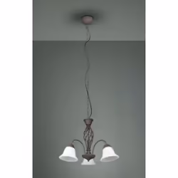 FinitionCouleur rouilleMatériau Métal VerreCouleur blancMatériau verre Hauteur 150cmDiamètre 55cm Montage au plafond IP20, pa ...