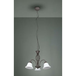 Trio - lighting suspension rustique ampoules exclus 3 lumiÈres ip20 rust 101000324