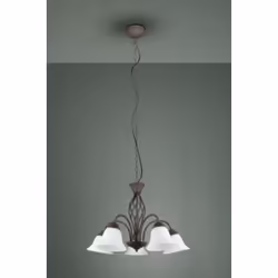 FinitionCouleur rouilleMatériau Métal VerreCouleur blancMatériau verre Hauteur 150cmDiamètre 60cm Montage au plafond IP20, pa ...