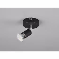 FinitionCouleur Noir matMatériau Métal Hauteur 11cmDiamètre 8cm Montage au plafond Lampes non incluses dans le paquet, 1x GU1 ...