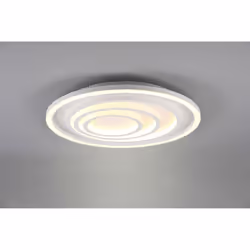 Le plafonnier KAGAWA par Trio Lighting présente un cadre rond en métal blanc mat composé de plusieurs cercles concentriques. ...