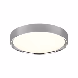 Le plafonnier CLARIMO par Trio Lighting se compose d'une structure ronde avec un bord en plastique chromé et un diffuseur en  ...