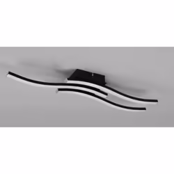 Route Trio Lighting R62473432-5W 4000K IP20ROUTE LED CEILING LIGHT 3 BACQUETTE ONDULATED ANTHRACITE. Montage au plafond Class ...