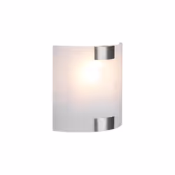 TRIO, Applique, Pura;1xE27, max.40,0 W;Verre, Blanc, Corps: Métal, Nickel mat;L:20,0cm, H:20,0cm, P:7,0cm;Montage au mur,IP20 ...