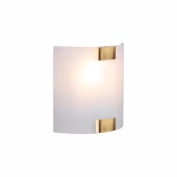 TRIO, Applique, Pura;1xE27, max.40,0 W;Verre, Blanc, Corps: Métal, Laiton fumé;L:20,0cm, H:20,0cm, P:7,0cm;Montage au mur,IP2 ...