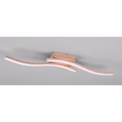 Route Trio Lighting R62472499-2 rods-5W 4000K IP20ROUTE LED CEILING LIGHTS 2 ONDULATED GOLD PINK BEADS. Montage au plafondCla ...