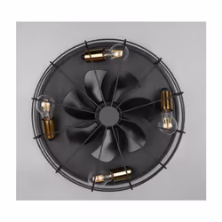 Plafonnier avec ventilateur Trondheim Trio Lighting R61095032-avec télécommandeTRONDHEIM Plafonnier avec ventilateur de cage ...
