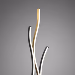 Trio Blaze Lampadaire LED intégré moderne en laiton mat 2300-3000-4000K avec interrupteur au pied