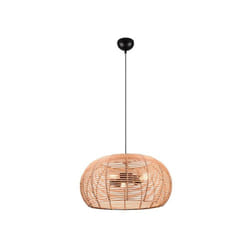 Trio - Suspension Led métal et rotin culot E27 50 cm Inga