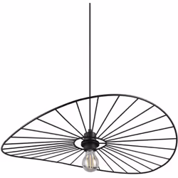 Suspension design Chapeau disponible en noir ou blanc. Réglable en hauteur lors de l'installationAmpoule(s) non inclue(s) dan ...