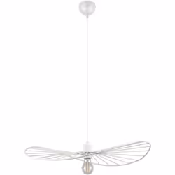 Suspension design Chapeau disponible en noir ou blanc. Réglable en hauteur lors de l'installationAmpoule(s) non inclue(s) dan ...