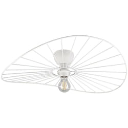 Plafonnier design, Lampe de plafond design en métal Chapeau Blanc en Metal Trio