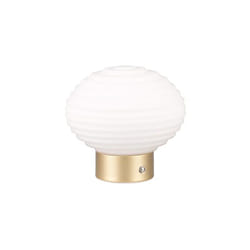 Reality Leuchten - R57771101 earl R57771101 lampe de table à 4 led avec batterie en métal laiton mat et verre blanc 1,5 w