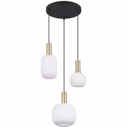 Suspension DIVA – Un luminaire chic et raffiné La suspension DIVA à 3 lampes offre un éclairage élégant et moderne. Disponibl ...
