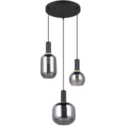 Trio - Suspension, Suspension trois lampes 30 cm Diva Gris en Verre
