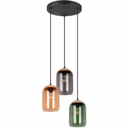 La suspension CORK 3 lumières est un luminaire raffiné qui associe des matériaux naturels et recyclés pour un intérieur chale ...