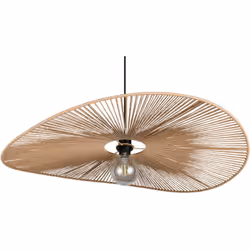 La suspension Laurine de Trio séduit par son design aérien en cordelettes fines de papier brun . Avec son diamètre de 78 cm e ...