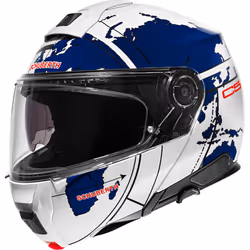 Schuberth C5 Globe Casque, blanc-turquoise-bleu, taille 53 pour Hommes