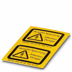 Phoenix 1004513, Rectangle, Noir, Jaune, Feuille, Polyéthylène, Auto-adhésif, 32 mm, 32 mm