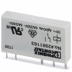 Phoenix Contact 2961163, Gris, 12 - 12 V, 5 x 15 x 28 mm, 6,58 g, -40 - 85 °C