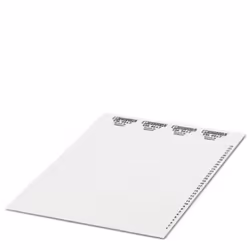 Phoenix Contact 0808244, Marqueurs de bornier, 10 pièce(s), Polyester, Blanc, 44 mm, 7 mm