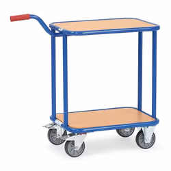 fetra 1164, Contre-plaqué, Acier, Chariot de transport, Bleu, 250 kg, 4 roue(s), 12,5 cm