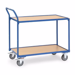 fetra 2742, Acier, Chariot plat, Bleu, 250 kg, 4 roue(s), Caoutchouc
