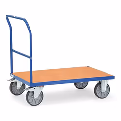 fetra 2501, Contre-plaqué, Acier, Chariot de transport, Bleu, 600 kg, 4 roue(s), 20 cm