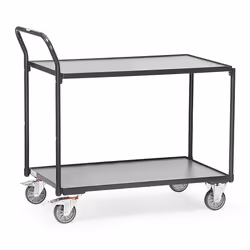 fetra 2740/7016, Contre-plaqué, Acier, Chariot à étagères, Gris, 300 kg, 4 roue(s), 12,5 cm