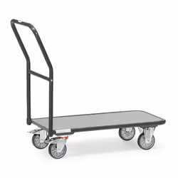 fetra 1200/7016, Contre-plaqué, Acier, Chariot de transport, Gris, 250 kg, 4 roue(s), 12,5 cm