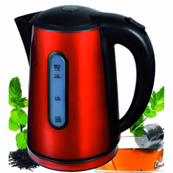 Efbe-Schott SC WK 1020 R, 1,7 L, 2000 W, Noir, Rouge, Indicateur de niveau d'eau, Arrêt de sécurité en cas de surchauffe, San ...