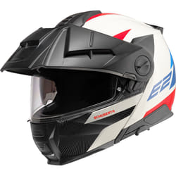 Schuberth E2 Defender Casque, blanc-rouge-bleu, taille S pour Hommes