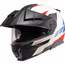Schuberth E2 Defender Casque, blanc-rouge-bleu, taille S pour Hommes