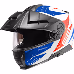 Schuberth E2 Explorer Casque, blanc-rouge-bleu, taille 53 pour Hommes