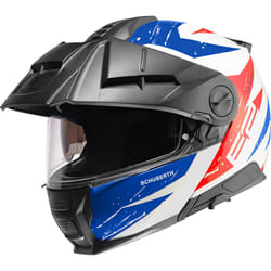 Schuberth E2 Explorer Casque, blanc-rouge-bleu, taille S pour Hommes