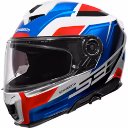 Schuberth S3 Storm Casque, blanc-rouge-bleu, taille 2XL pour Hommes