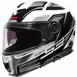 Schuberth S3 Storm Casque, noir-blanc-argent, taille L pour Hommes