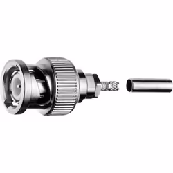 Informations techniques Connexion (composants) : à sertir Diamètre de câble : 9.50 mm Forme du connecteur : mâle, droit Fréqu ...